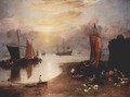 In the morning mist rising sun and fishermen, when cleaning the fish sale - Joseph Mallord William Turner