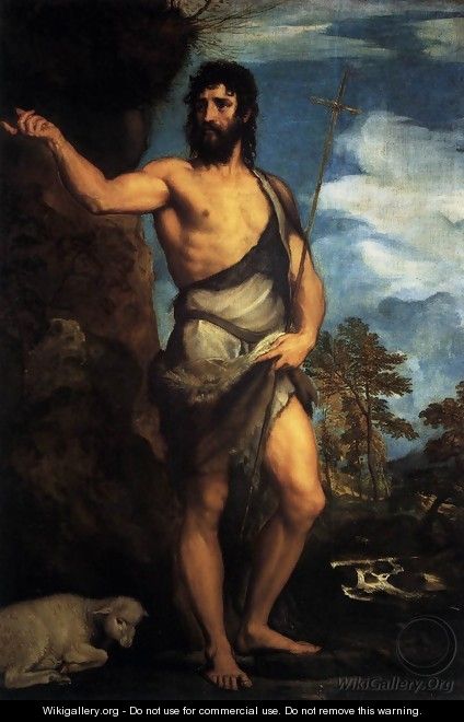 St John the Baptist in the Desert - Tiziano Vecellio (Titian)