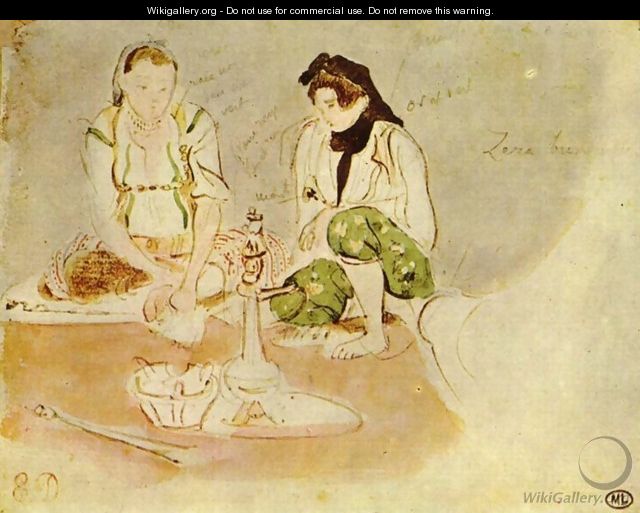 Women of Algier (study) - Eugene Delacroix