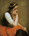 A thinking girl - Jean-Baptiste-Camille Corot