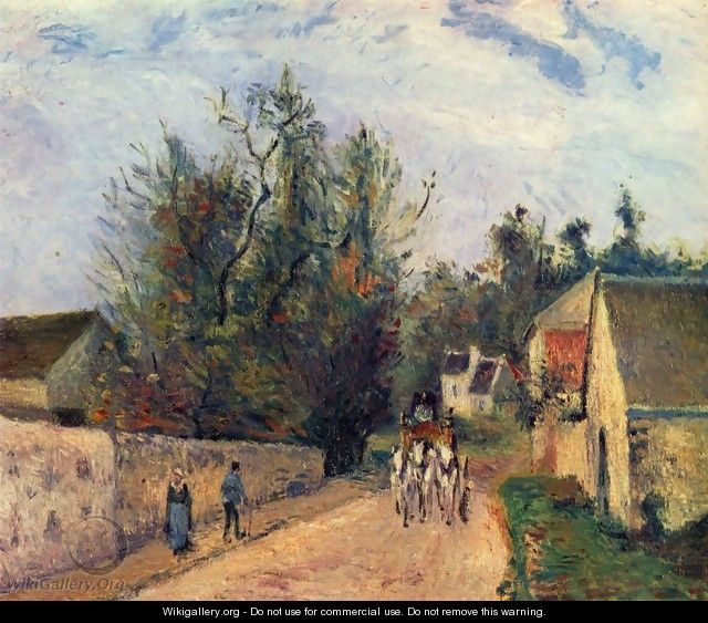 Postkutsche nach Ennery - Camille Pissarro