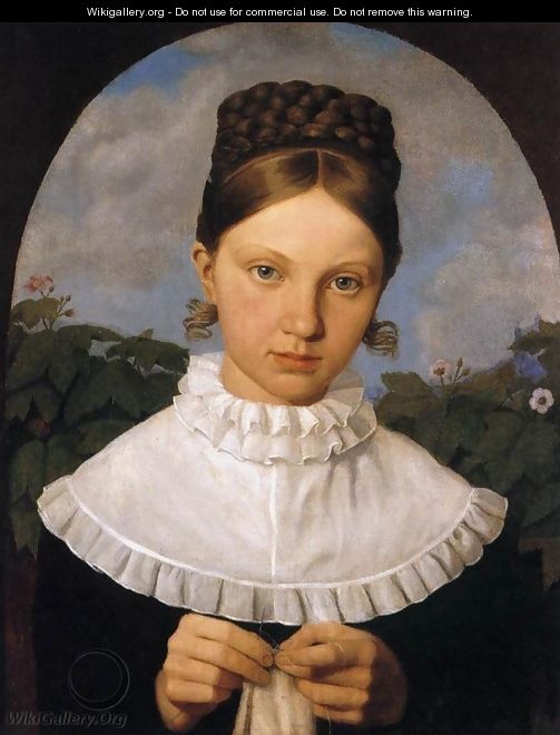 Portrait Of Fanny Gail - Heinrich Maria Von Hess