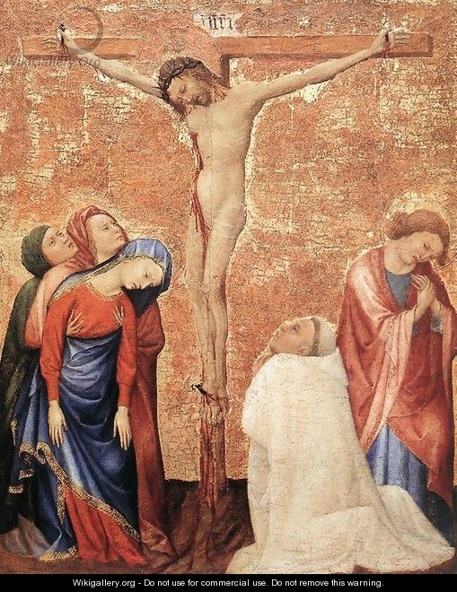 Christ On The Cross With A Carthusian Monk 1389-95 - Jean de Beaumetz