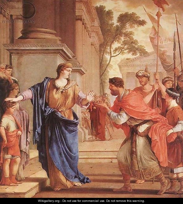 Cornelia Refusses the Crown of the Ptolomai 1646 - Laurent De La Hire