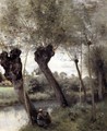 Saint-Nicholas-les-Arras, Willows on the Banks of the Scarpe - Jean-Baptiste-Camille Corot