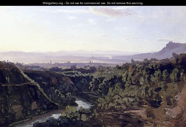 Papigno, rives escarpées et boisées - Jean-Baptiste-Camille Corot
