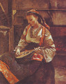 Italienne assise jouant de la mandoline - Jean-Baptiste-Camille Corot