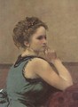 Frau in Blau, Detail - Jean-Baptiste-Camille Corot
