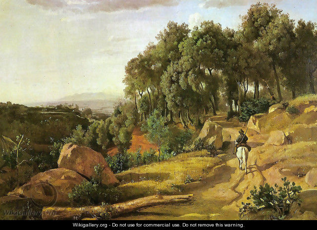 A View near Volterra - Jean-Baptiste-Camille Corot
