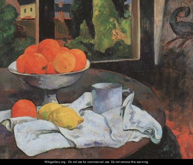 Still life with fruit bowl and lemons - Paul Gauguin