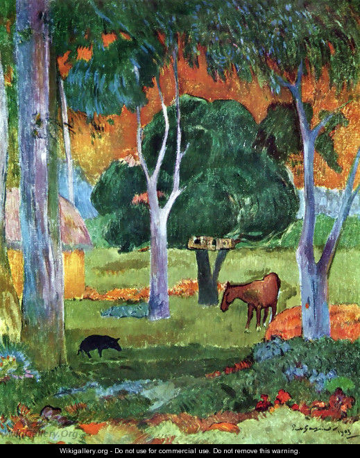 Landscape at La Dominique - Paul Gauguin