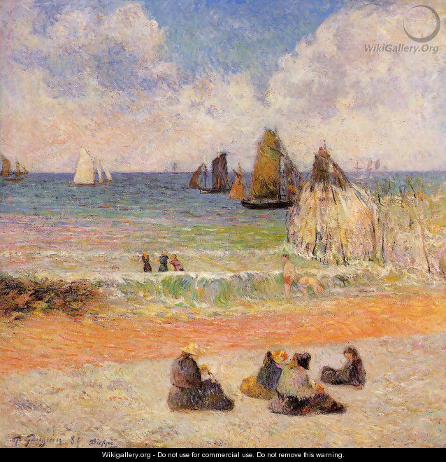 Bathing, Dieppe - Paul Gauguin