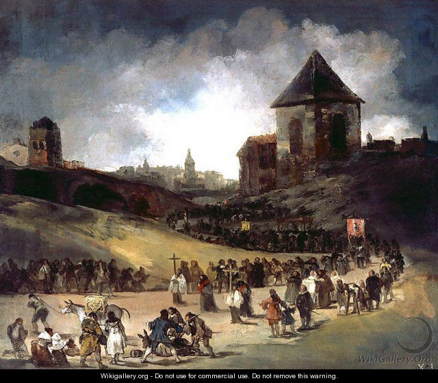 Procession in Valencia - Francisco De Goya y Lucientes