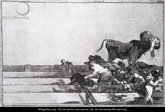 Unfortunate Events in the Front Seats of the Ring of Madrid - Francisco De Goya y Lucientes