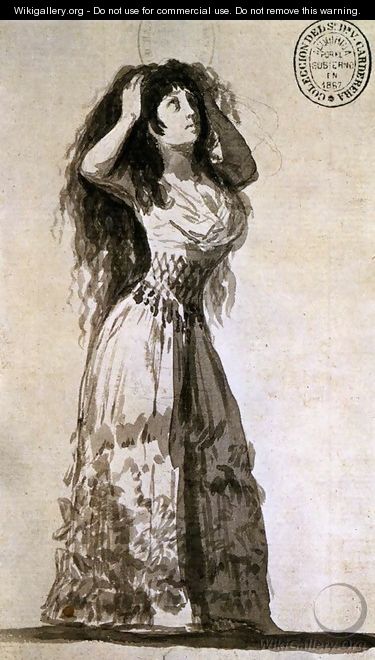 The Duchess of Alba Arranging Her Hair - Francisco De Goya y Lucientes