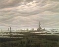 Flat country shank at Greifswalder Bodden - Caspar David Friedrich