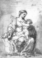 Virgin and Child (study) - Bartolome Esteban Murillo