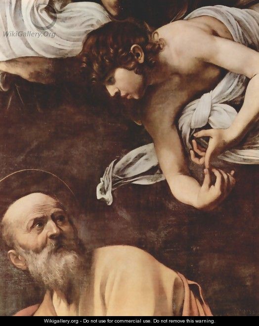 The Inspiration Of Saint Matthew (detail) - Caravaggio