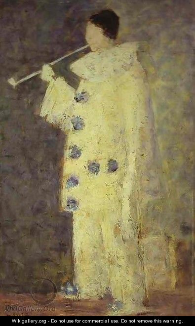 Pierrot with a White Pipe - Georges Seurat