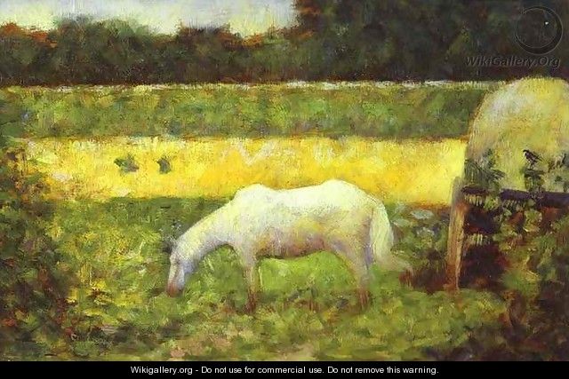 Landscape with a Horse. - Georges Seurat