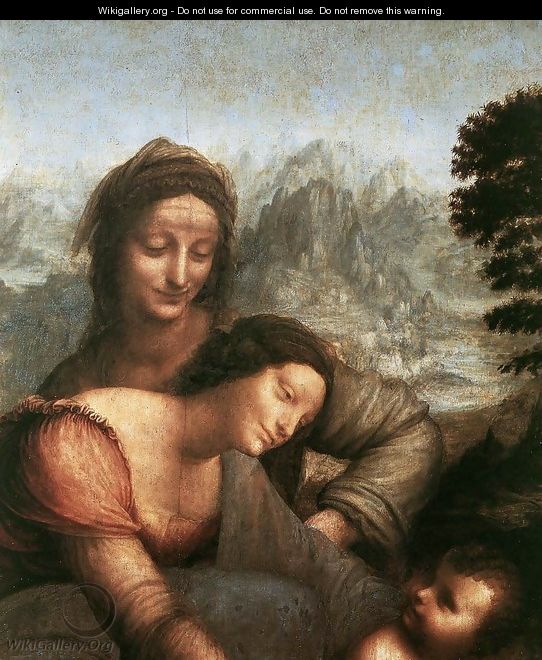 The Virgin and Child with St Anne (detail) 1 - Leonardo Da Vinci