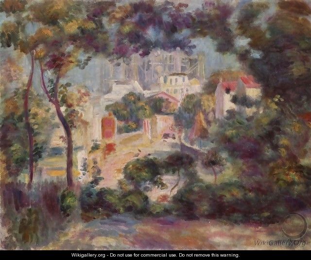 Landscape with a view of the Sacré-C?ur - Pierre Auguste Renoir