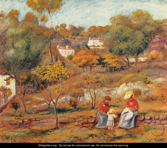 Landscape at Cagnes (2) - Pierre Auguste Renoir