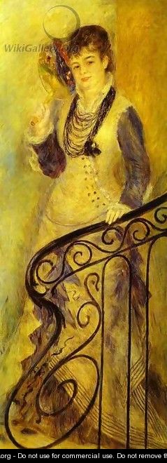 Woman on a Staircase (Femme sur un escalier) - Pierre Auguste Renoir