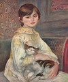 Portrait of Mademoiselle Julie Manet with a cat - Pierre Auguste Renoir