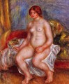 Nude Woman on Green Cushions - Pierre Auguste Renoir