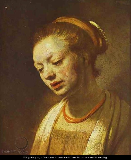 Portrait of a Young Girl - Rembrandt Van Rijn