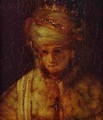 Assuerus. Detail of Assuerus, Haman and Esther - Rembrandt Van Rijn