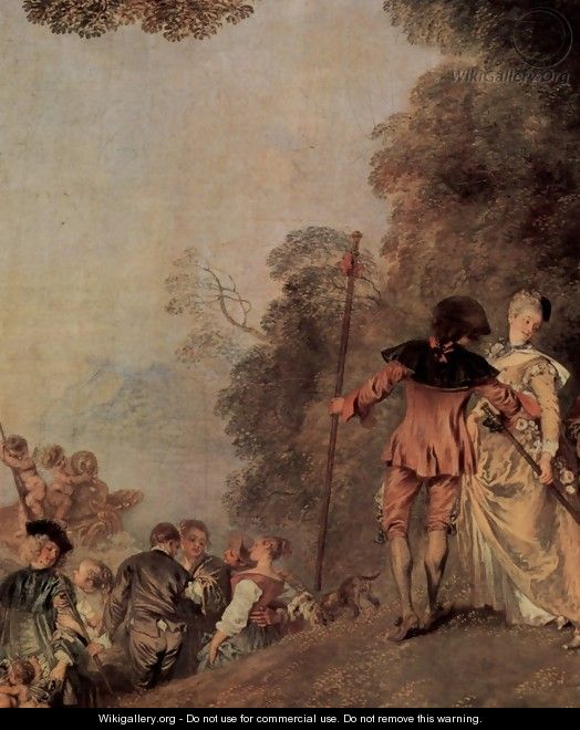 The Embarkation of Cythera (detail 2) - Jean-Antoine Watteau