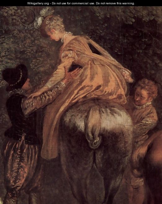 Rendez-vous de chasse (detail 3) - Jean-Antoine Watteau