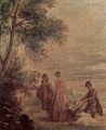 Rendez-vous de chasse (detail 1) - Jean-Antoine Watteau