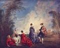 The verlegene request - Jean-Antoine Watteau