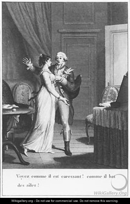 Illustration from The Sorrows of Werther by Johann Wolfgang Goethe 1749-1832 - Jean-Michel Moreau