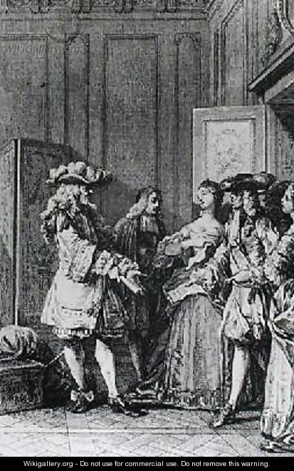 Illustration from LImpromptu de Versailles - Jean-Michel Moreau
