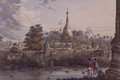 View of the Great Dagon Pagoda at Rangoon from the West - (after) Moore, Joseph
