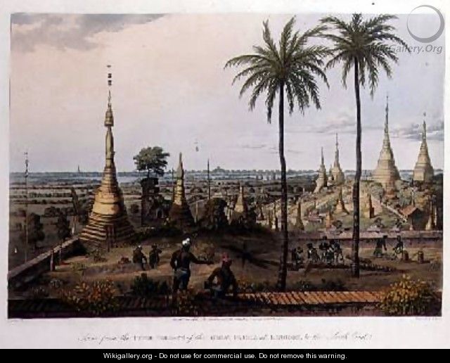 Scene from the Upper Terrace of the Great Pagoda at Rangoon to the South East - (after) Moore, Joseph