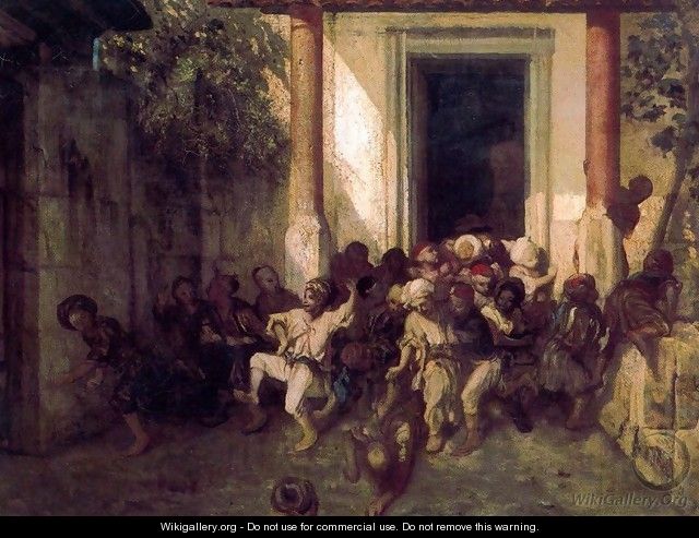 The End of a Turkish Schol Day - Alexandre Gabriel Decamps