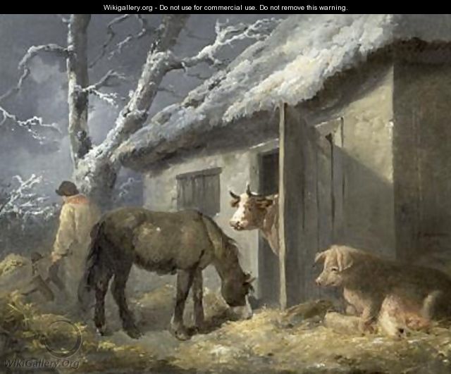 Winter Farmyard - George Morland