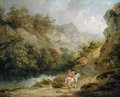 Rocky Landscape with Two Men on a Horse 1791 - George Morland