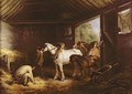 Inside a Stable - George Morland