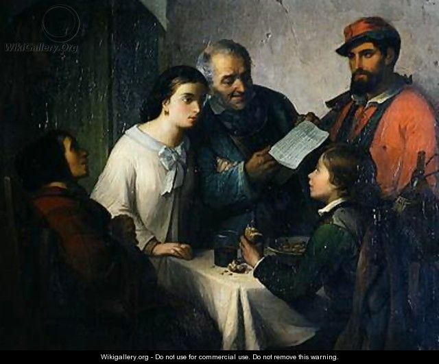 The Letter of the Volunteer from the Front to the Family 1861 - Giuseppe Moricci