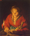 Old Woman with a Candle 1640-1650 - Matthias Stomer