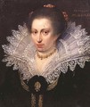 Portrait of a Lady Wearing a High Lace Collar 1602 - (studio of) Moreelse, Paulus