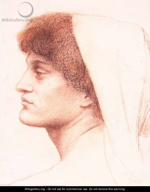Profile of a Female Head 1885 - Evelyn Pickering De Morgan