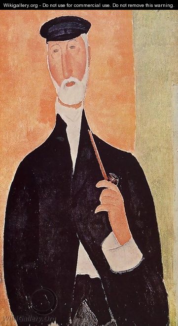 Man with a Pipe (aka The Man from Nice) - Amedeo Modigliani