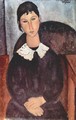 Elvira with white collar - Amedeo Modigliani